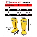 Защита для ног кикбоксинг цена Fairtex SP7 Twister  Желтая