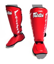 Fairtex SP7 Защита Голени "Twister Detachable In-Step" Разборная Красный