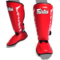 Fairtex SP7 Защита Голени "Twister Detachable In-Step" Разборная Красный