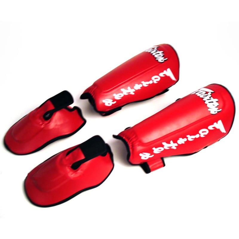 Fairtex SP7 Защита Голени "Twister Detachable In-Step" Разборная Красный