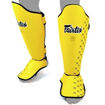 Детская Защита Голени и Стопы Fairtex SP5 Тайский Бокс Желтая