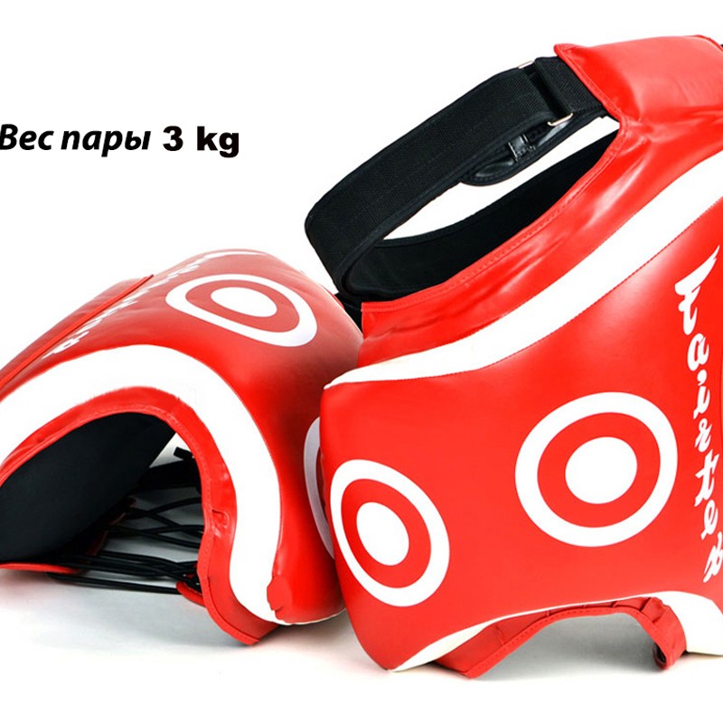 Fairtex TP3 Накладки Тренерские Тайский Бокс "Thigh Pads" Красные