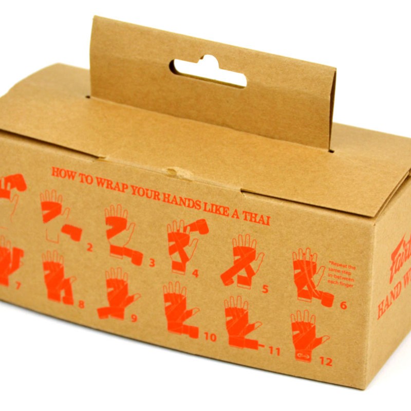 Fairtex HW2 Бинты Боксерские Тайский Бокс Оранжевые Красно-Белые