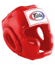 Fairtex HG3 Боксерский Шлем Тайский Бокс "Full Coverage Style" Красный