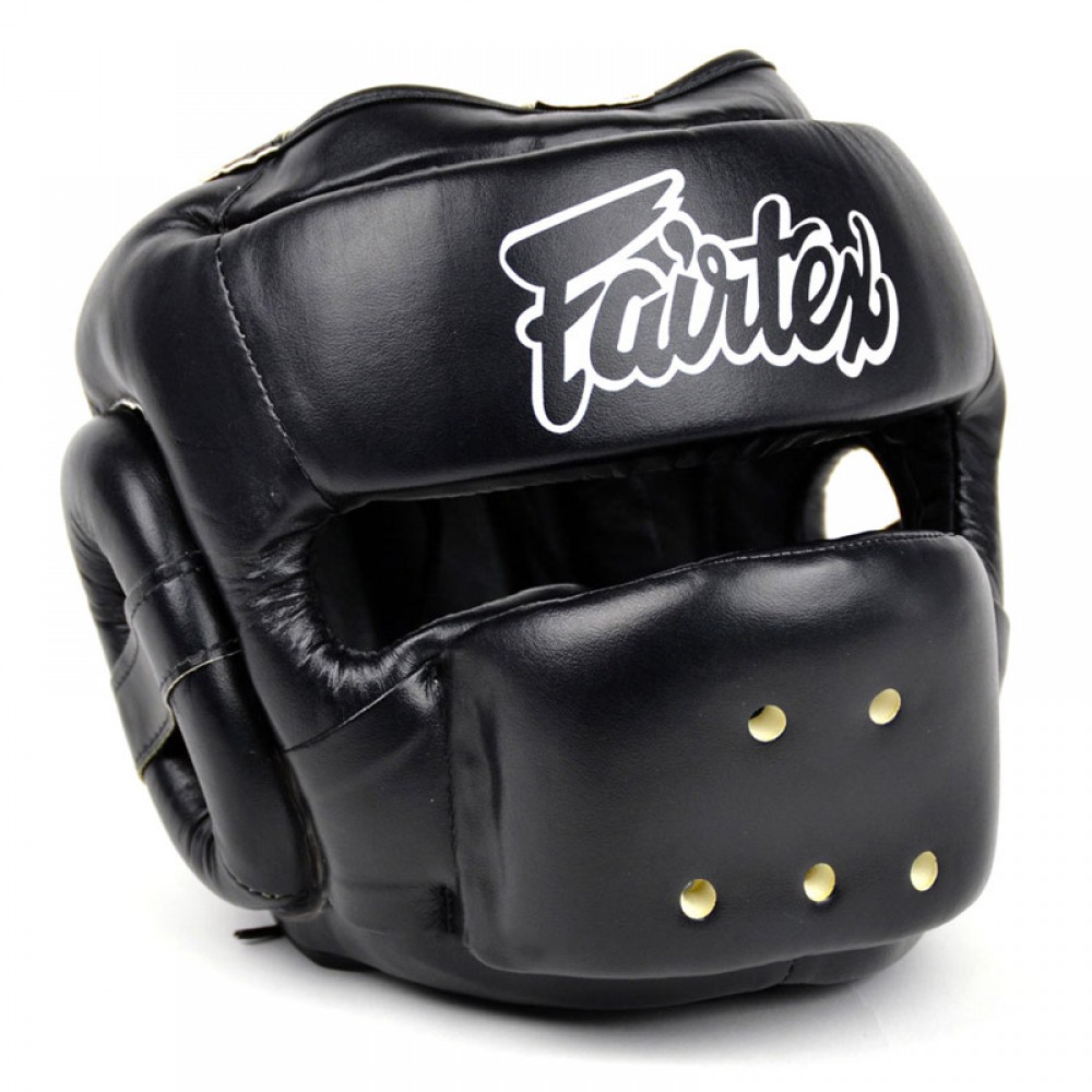 Fairtex HG14 Боксерский Шлем Тайский Бокс "Full Face" Черный