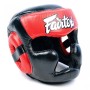 Fairtex HG13 Боксерский Шлем Тайский Бокс "Diagonal Vision Sparring" Черно-Красный