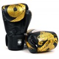 Тайские перчатки Твинс FBGV-23 Черные с Золотым Драконом