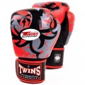 Twins Special FBGVL3-36 Боксерские Перчатки Тайский Бокс "Tribal Dragon" Red